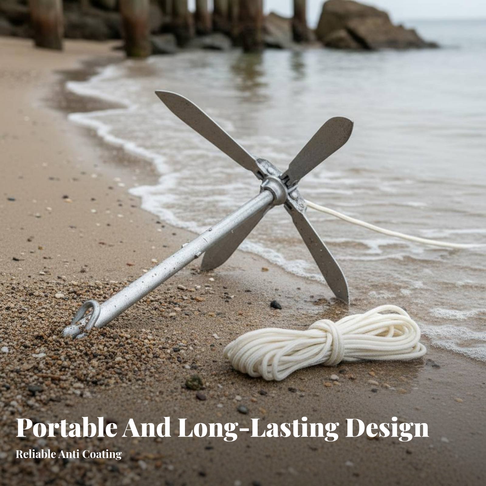 Fishing Boat Anchor - Lotus Anchor Foldable Carbon Steel Boat