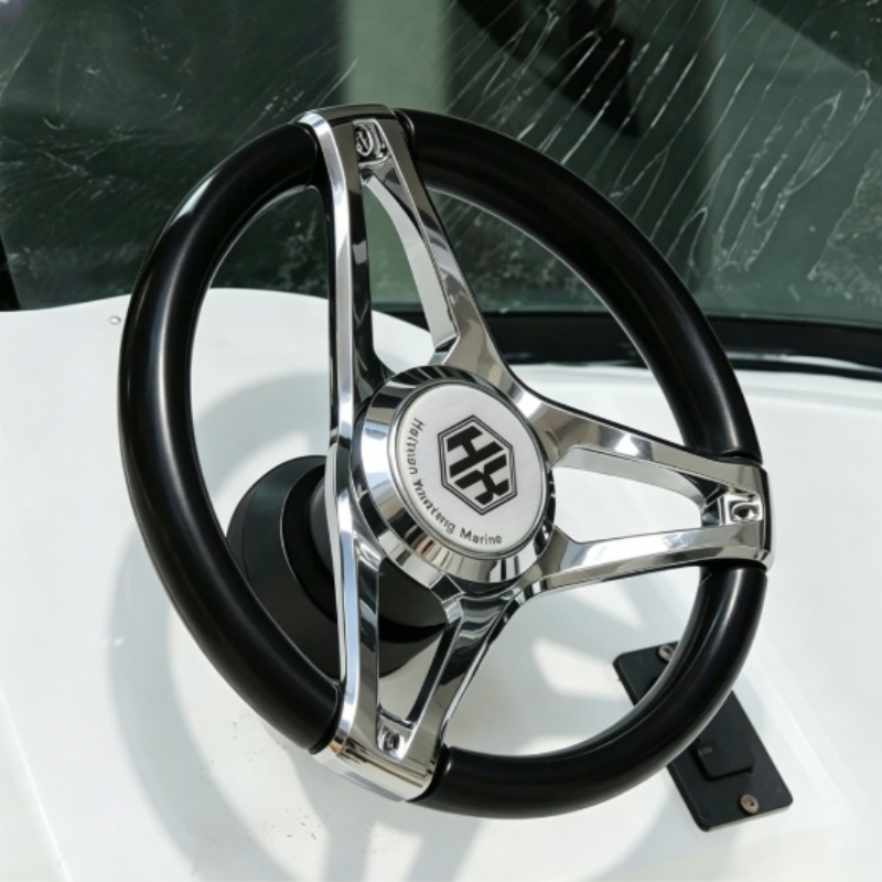 Fishing Boat Trailer - Marine Steering Wheel With Assist Ball