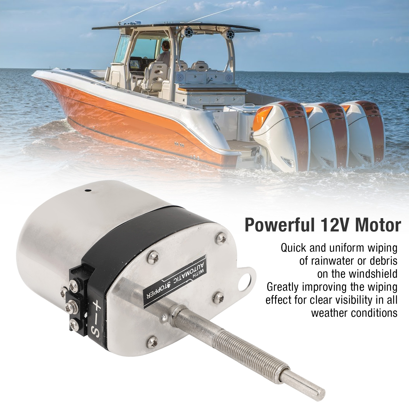 Electric Motor Windshield Wipe - Fishing Boat Trolling Motor incelemesi ve fiyatı