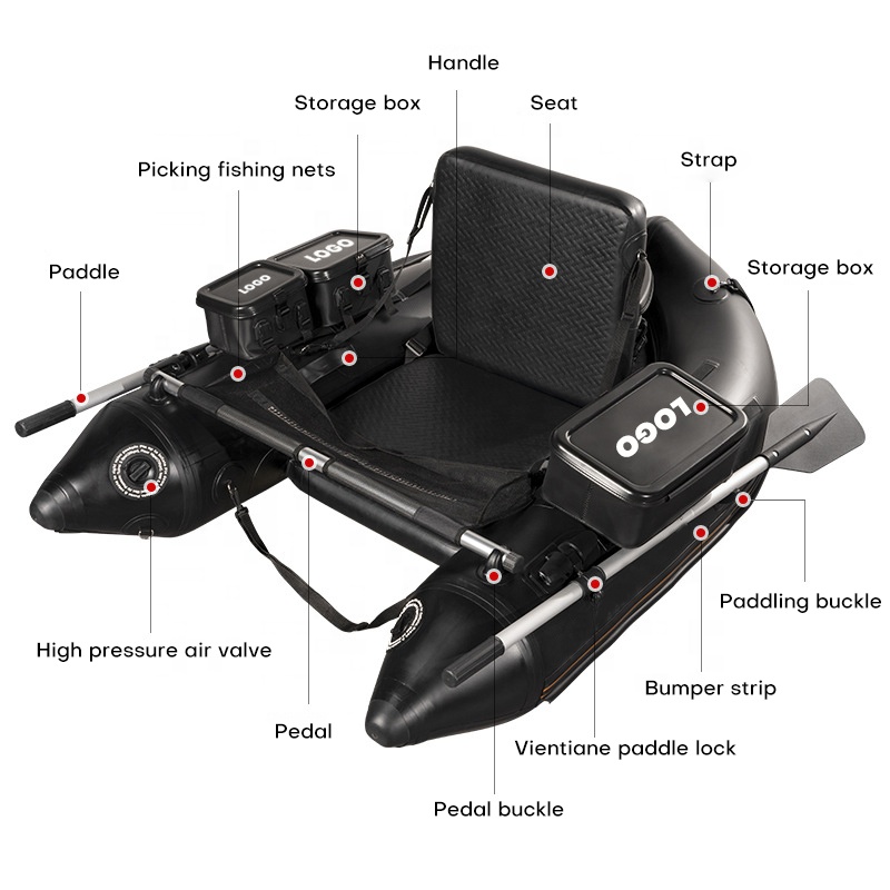 PVC Belly Boat Fishing Float T - Fishing Boat Inflatable incelemesi ve fiyatı