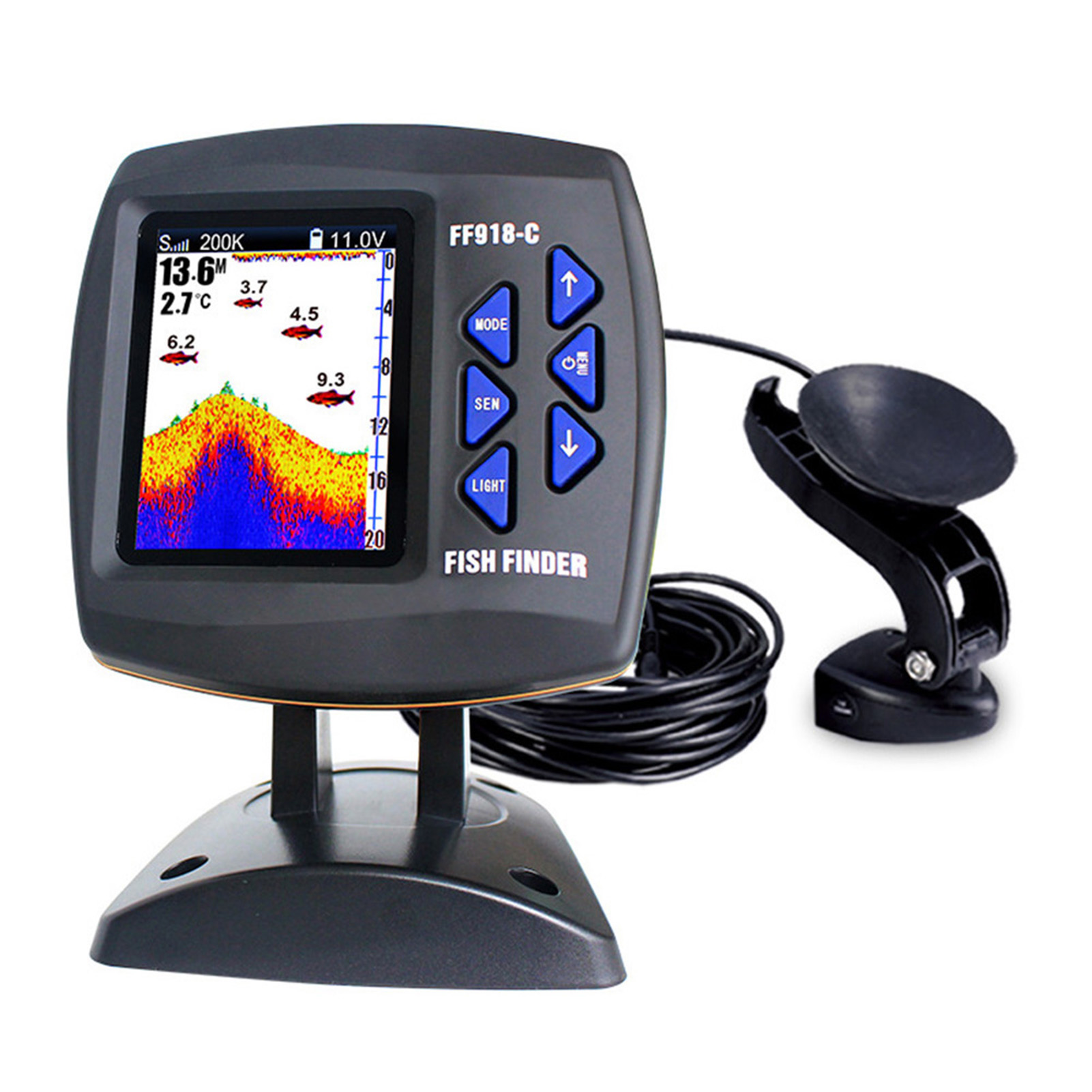 Color Screen Wired Fish Finder - Fishing Boat Depth Finder incelemesi ve fiyatı