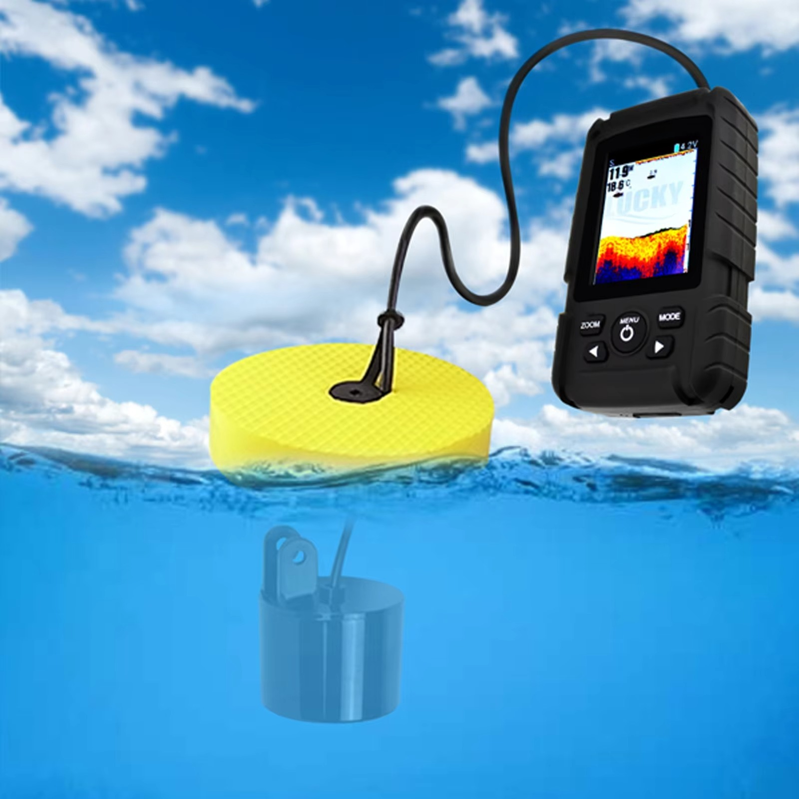 2-in-1 Wireless & Wired Fish F - Fishing Boat Depth Finder incelemesi ve fiyatı