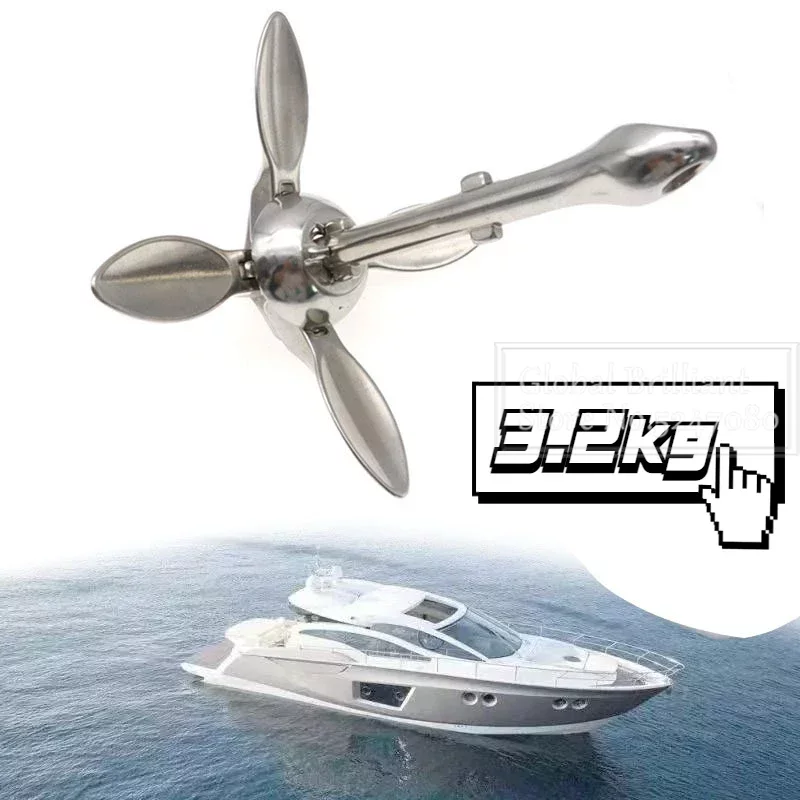 3.2KG/4KG Boat Stainless Steel - Fishing Boat Anchor incelemesi ve fiyatı