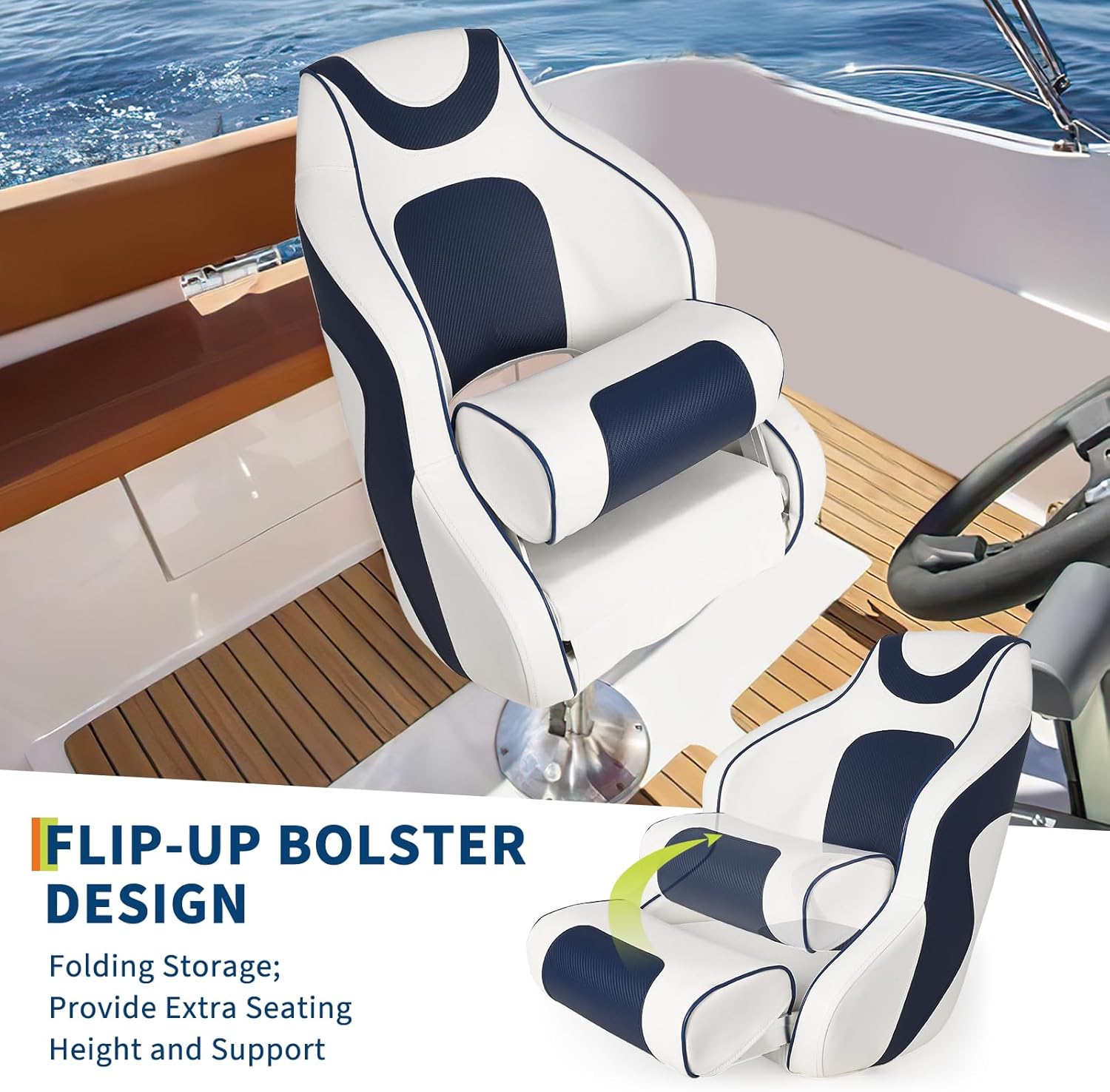 High Back Boat Seat with Flip- - Fishing Boat Aluminum incelemesi ve fiyatı