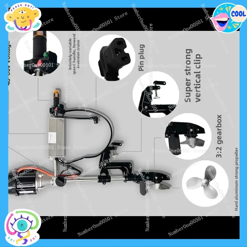 12V 24V 48V 60V 72V Brushless  - Fishing Boat Trolling Motor incelemesi ve fiyatı
