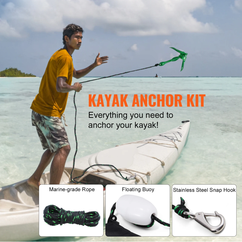 Kayak Anchor Kit 3.5 lb Paddle - Fishing Boat Anchor incelemesi ve fiyatı