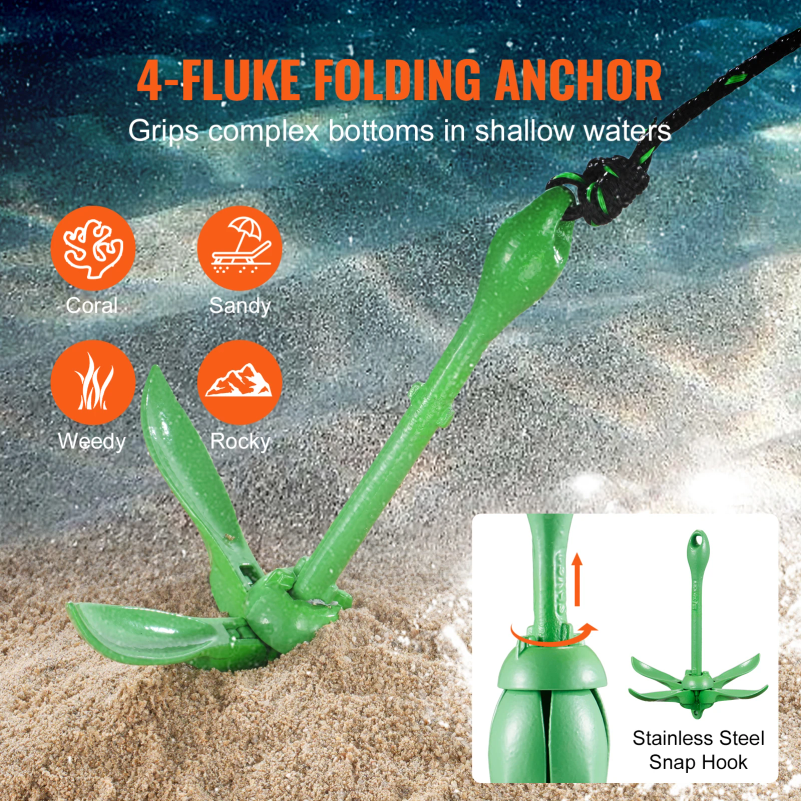 Kayak Anchor Kit 3.5 lb Paddle - Fishing Boat Anchor incelemesi ve fiyatı