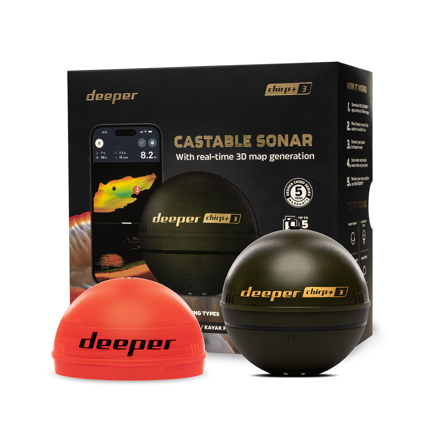 Deeper Smart Sonar Chirp+3 Fis - Fishing Boat Gps incelemesi ve fiyatı