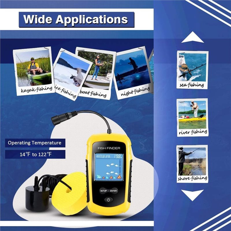 ABUE-Kayak Portable Fish Depth - Fishing Boat Depth Finder incelemesi ve fiyatı