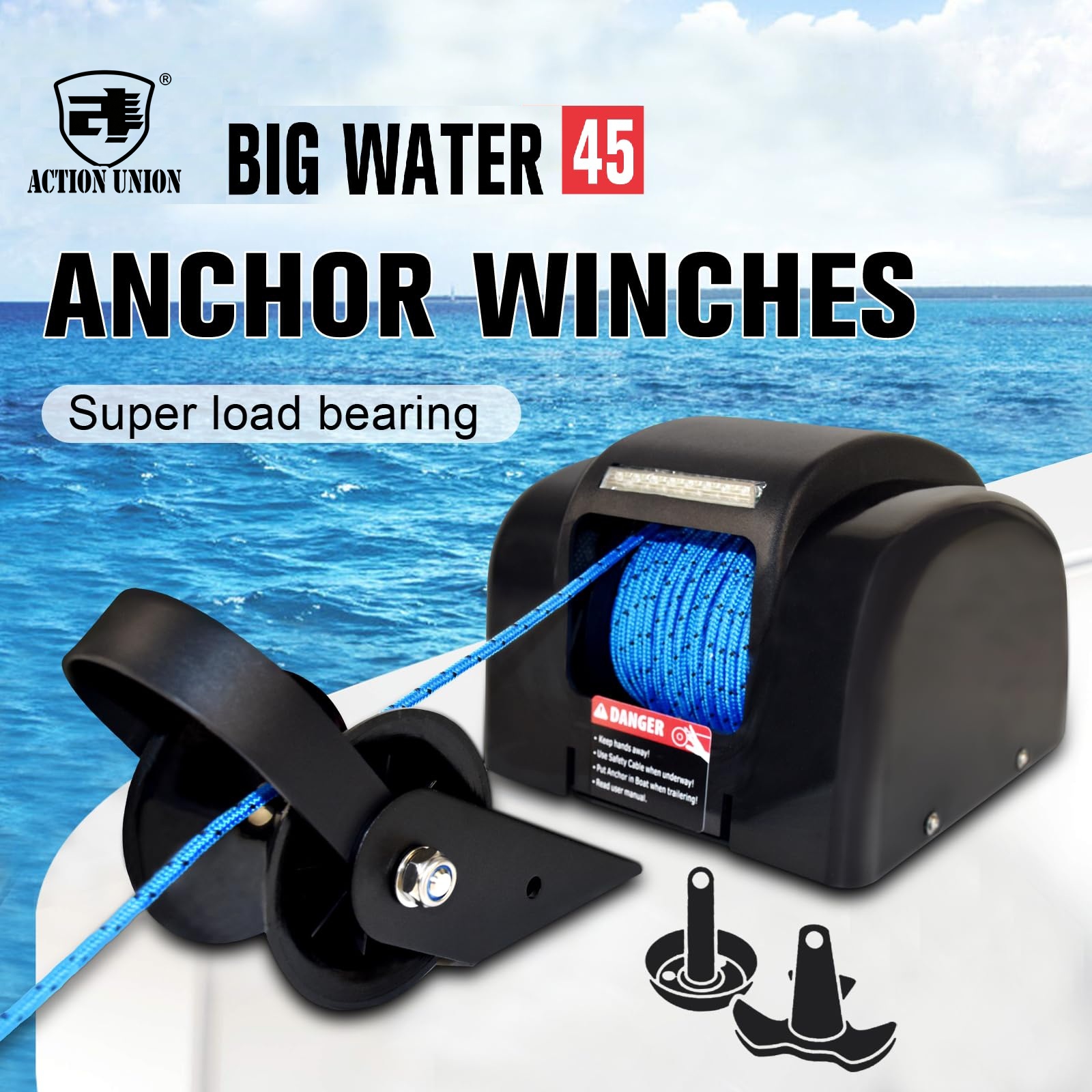 Electric anchor winch 12V, sui - Fishing Boat Steering Wheel incelemesi ve fiyatı