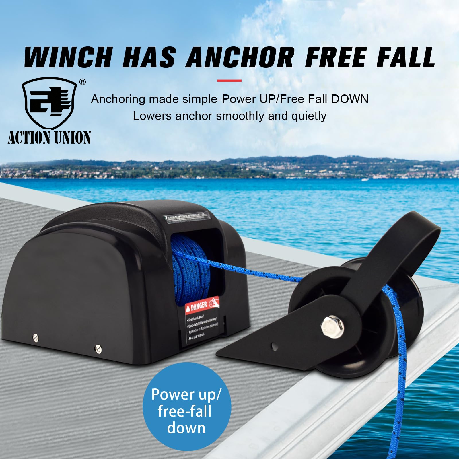 Electric anchor winch 12V, sui - Fishing Boat Steering Wheel incelemesi ve fiyatı