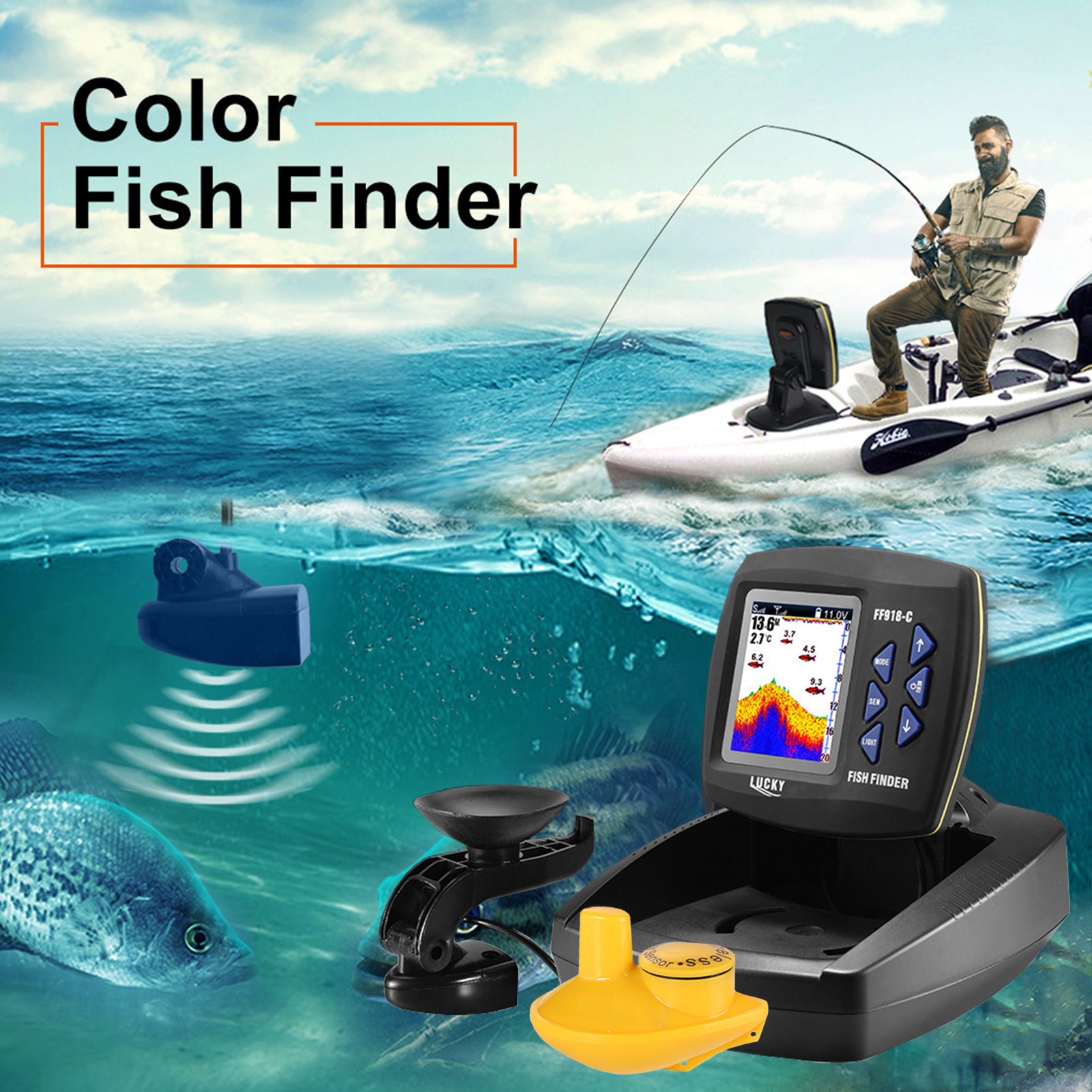 Portable Fish Finder Wireless  - Fishing Boat Depth Finder incelemesi ve fiyatı
