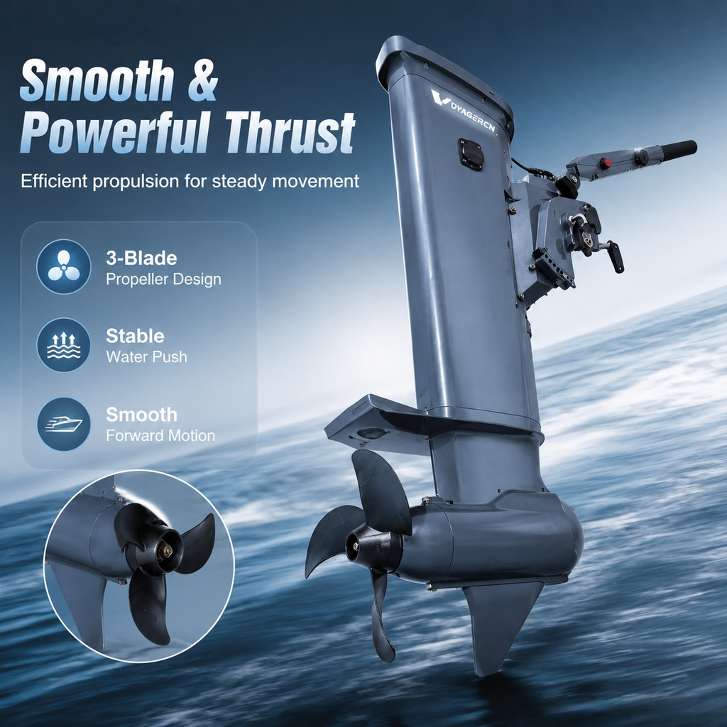 GPS Enabled 1500W 5HP 48V Elec - Fishing Boat Outboard Motor incelemesi ve fiyatı