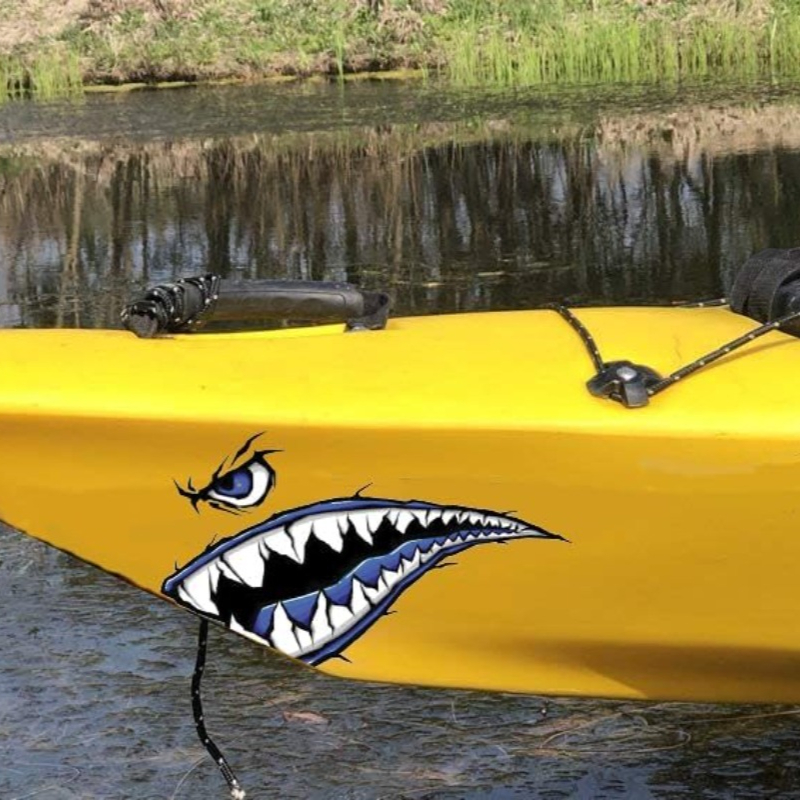 2PCS Shark Teeth Mouth Boat St - Fishing Boat Oar incelemesi ve fiyatı