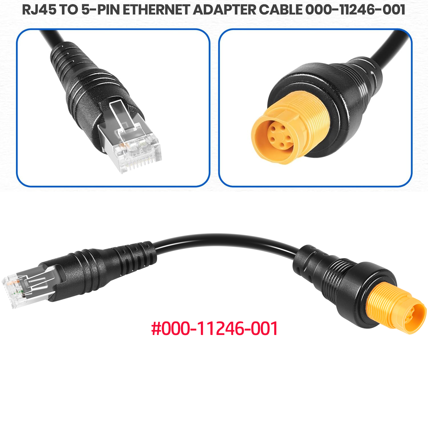 RJ45 to 5-Pin Marine Ethernet  - Fishing Boat Trailer incelemesi ve fiyatı