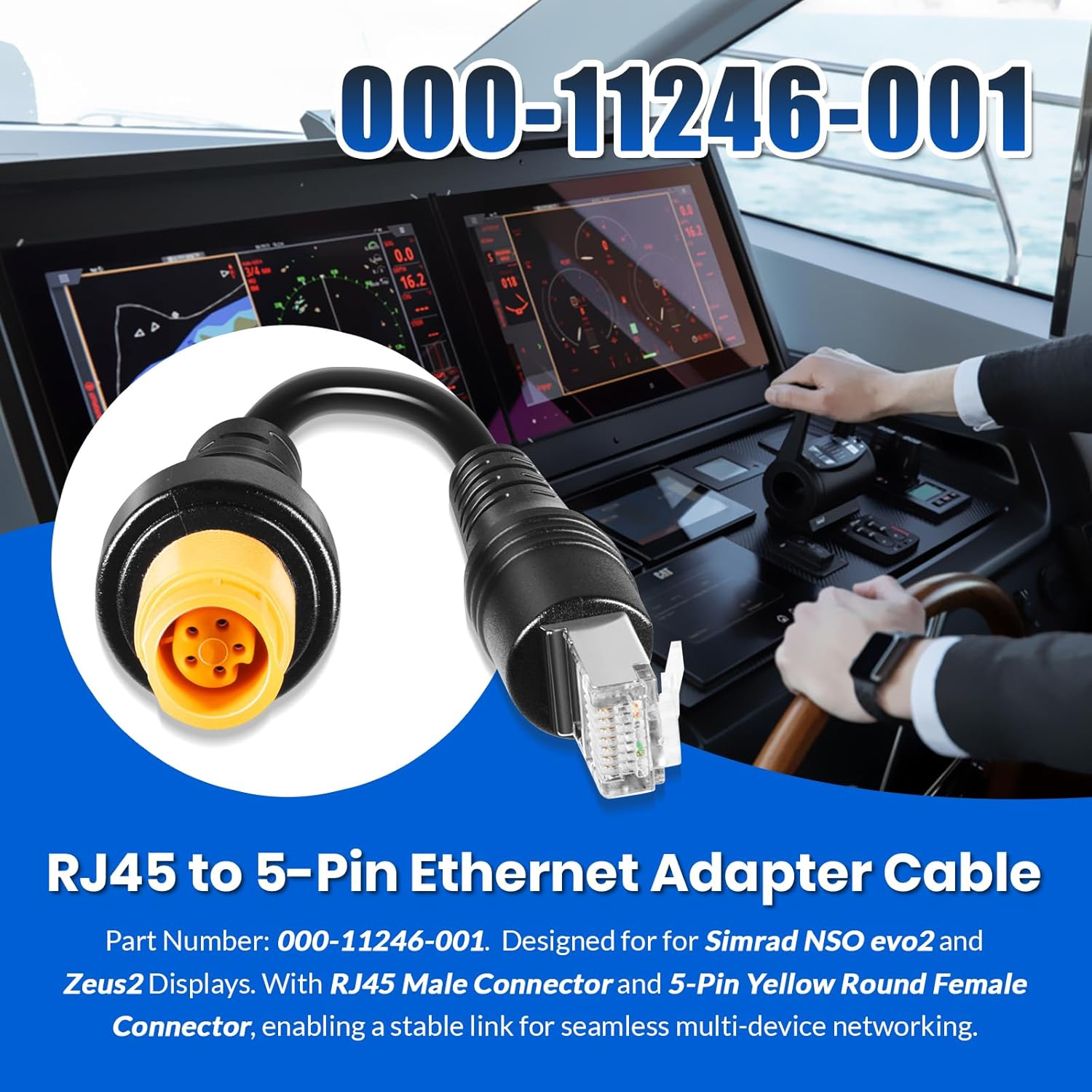 RJ45 to 5-Pin Marine Ethernet  - Fishing Boat Trailer incelemesi ve fiyatı