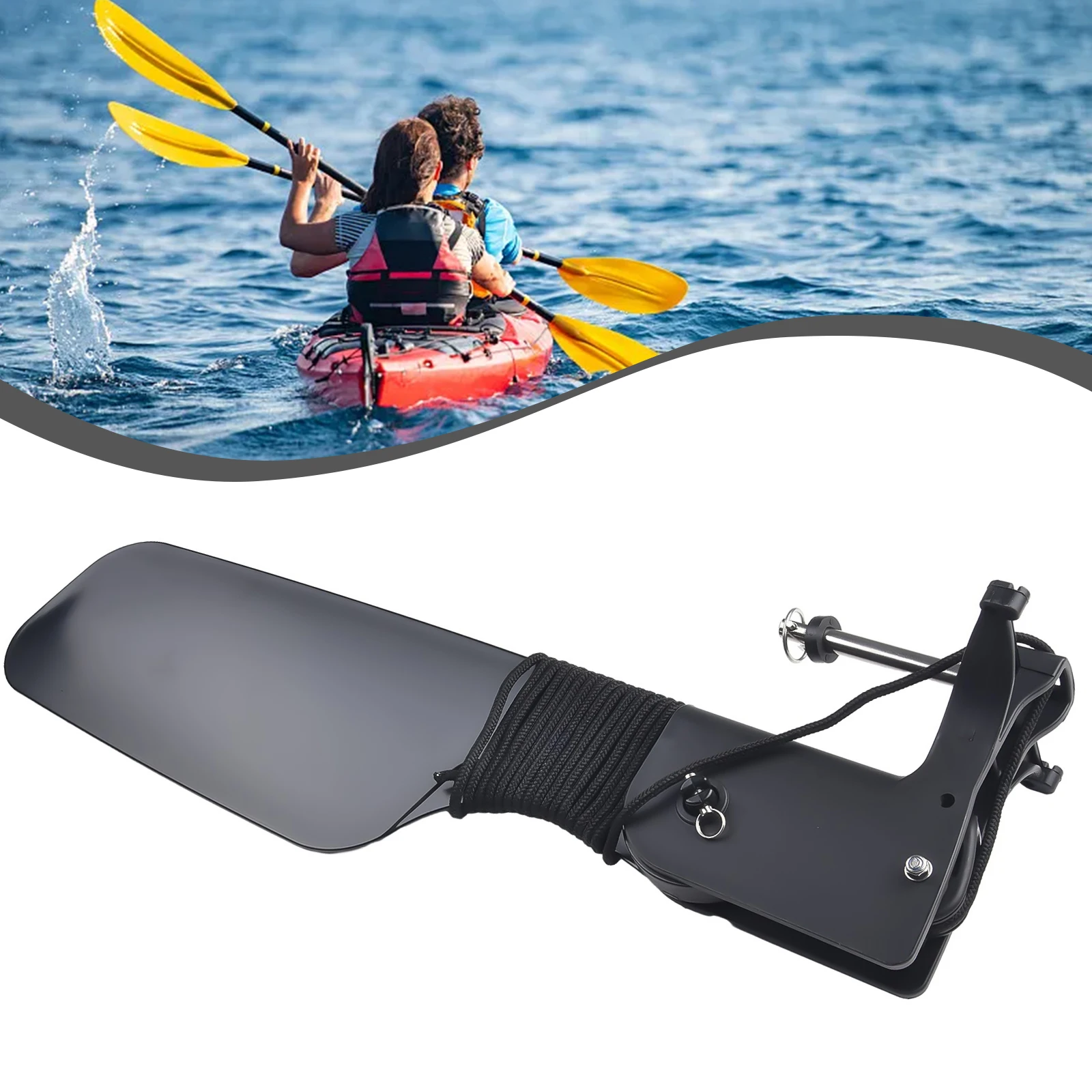 For Kayak Big Tail Rudder with - Fishing Boat Steering Wheel incelemesi ve fiyatı
