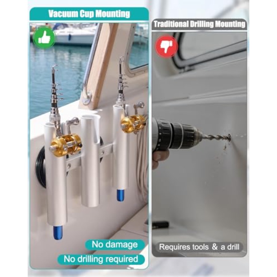 No Drill Vacuum Fishing Rod Ho - Fishing Boat Aluminum incelemesi ve fiyatı